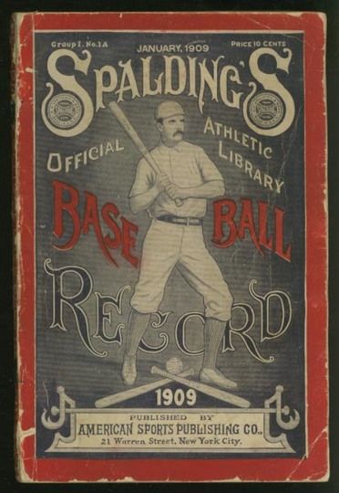 MAG 1909 Spalding's Baseball Record